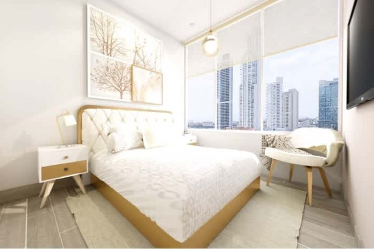 Rooftop infinity pool and sky bar with panoramic skyline views at PH Azurre 42 Bella Vista Panama