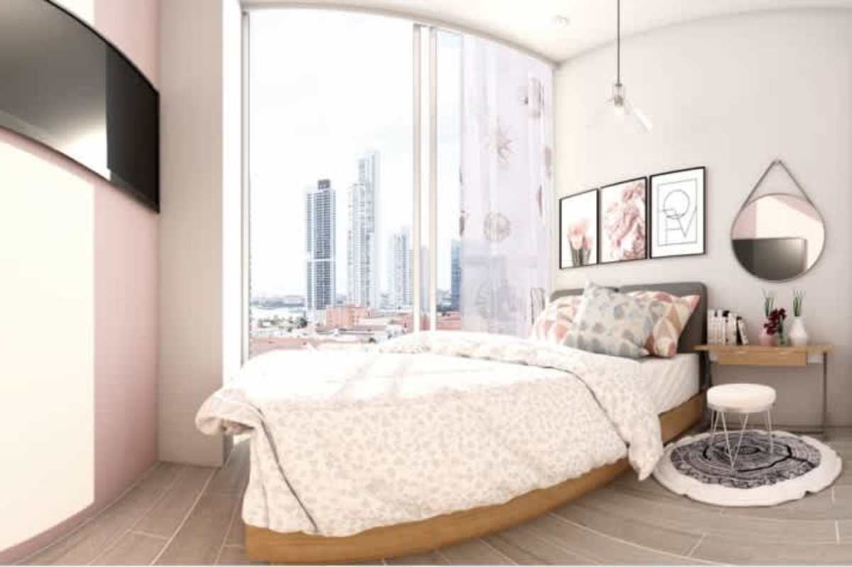 Modern bathroom with ceramic tile walls and German faucets in PH Azurre 42 Panama