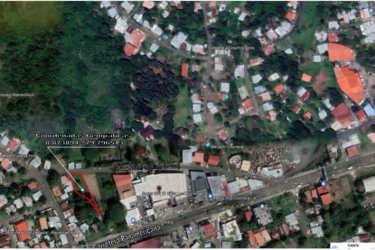 Aerial photo of neighborhood with vacant land highlighted in El Coco La Chorrera Panama