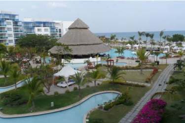 Bright fully equipped kitchen with appliances in Playa Blanca Rio Hato beachfront condo for sale