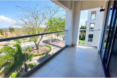 Panoramic balcony overlooking golf course and Pacific Ocean at Costa Esmeralda San Carlos Panama
