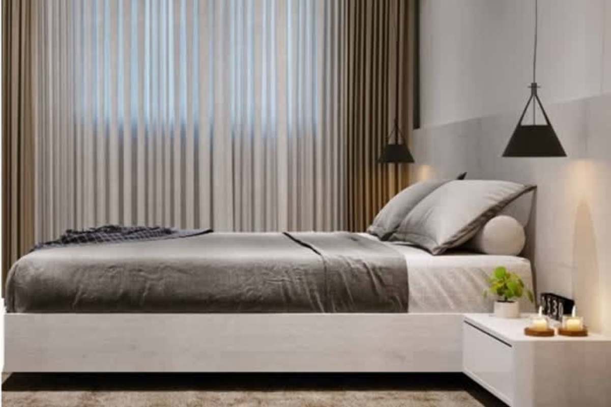 Smart layout apartment floor plan one bedroom, open concept living dining, balcony, kitchen at PH Bay View Avenida Balboa Panama