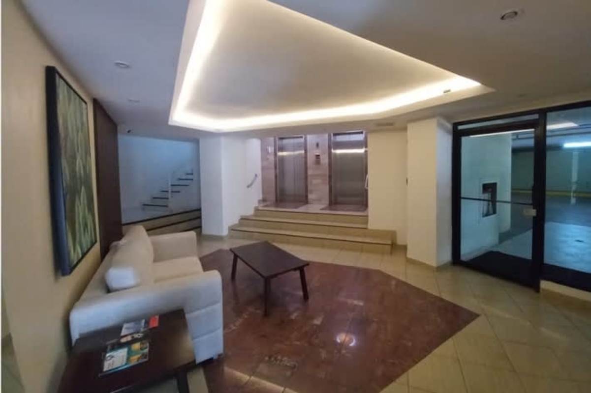 Modern lobby with elevators reception area seating PH Chaquira Panama