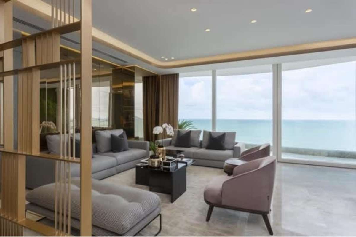 Modern bright interior open layout with natural light and greenery in Casco Viejo condo Panama