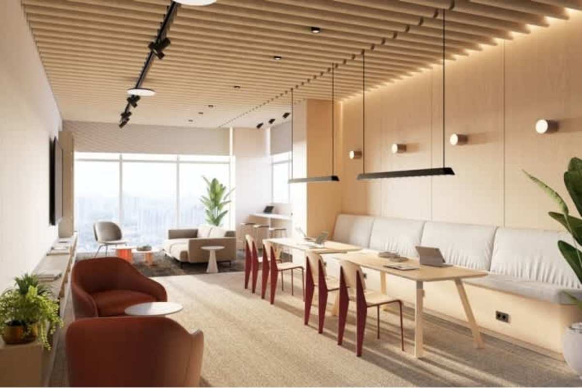 Rooftop paddle tennis court with terrace seating ocean city view PH Costanera Aqua