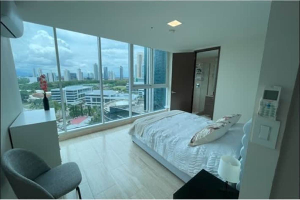 Bedroom with skyline windows AC modern minimalist PH Costa del Este