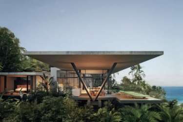 Beachfront luxury community infinity pool lush greenery Playa Venao Pedasi Panama