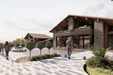 Mixed-use residential commercial contemporary mountain lodge Boquete Town Center Panama