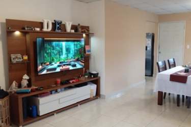 Living and dining area tiled floor Costa Verde house La Chorrera Panama