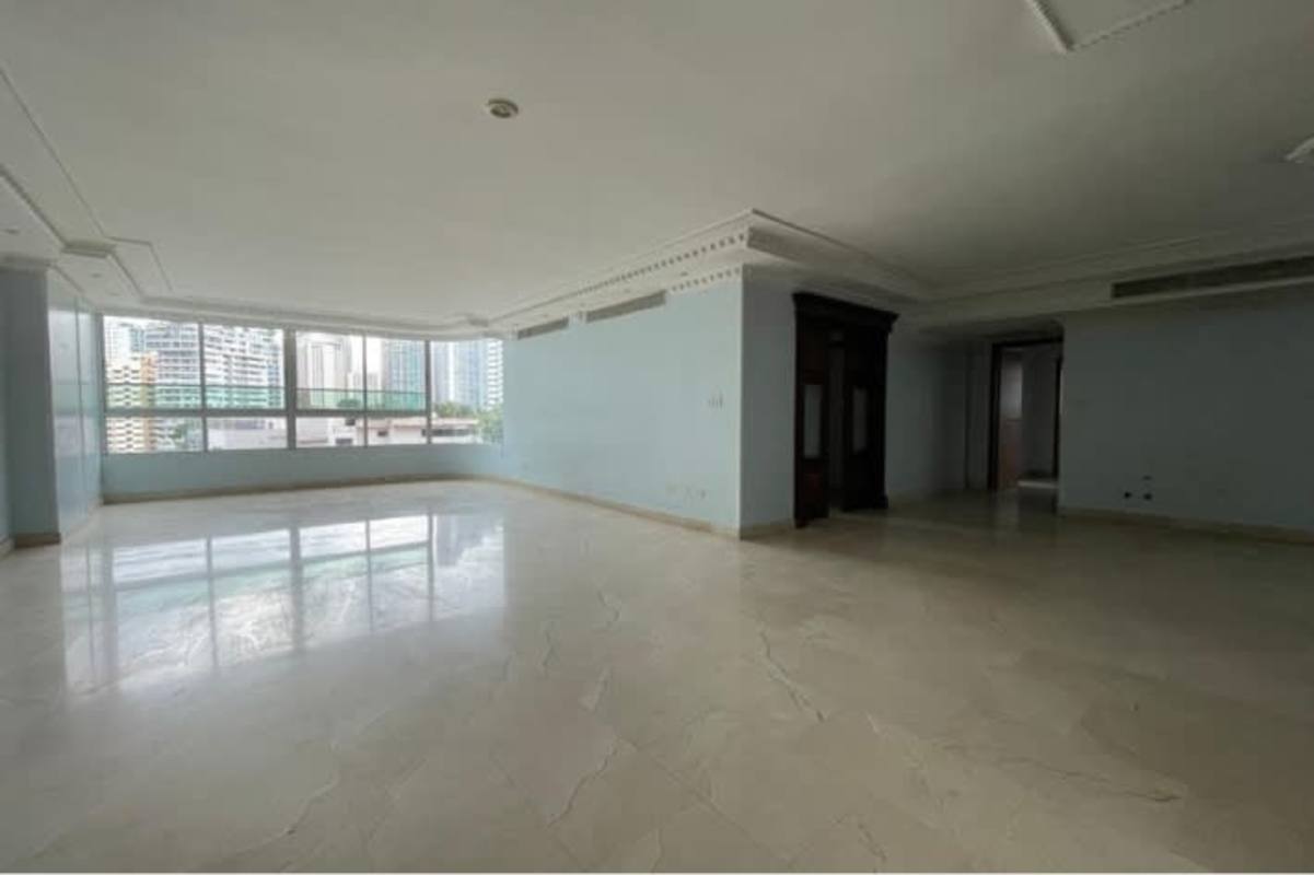 Luxury marble bathroom with vanity and glass shower in PH The Point Punta Paitilla