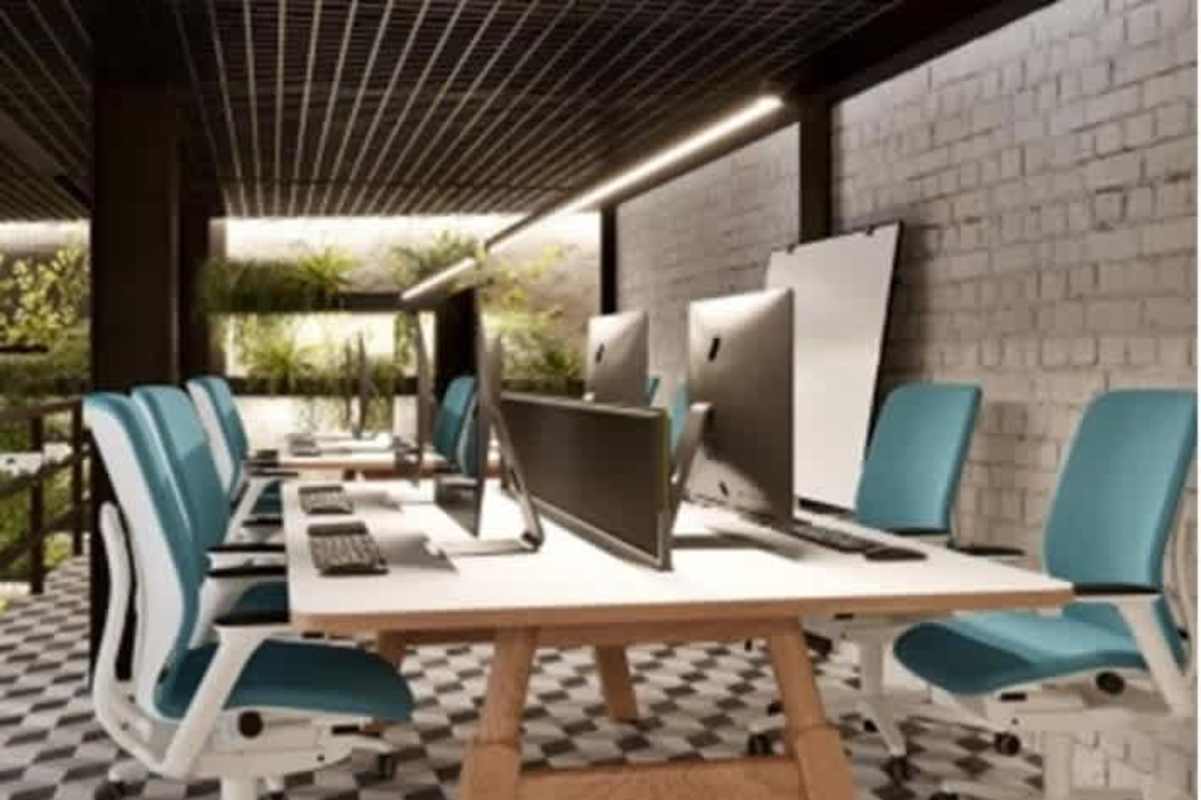 3D isometric view of commercial premises showing two levels with annotated areas in Casco Viejo Panama