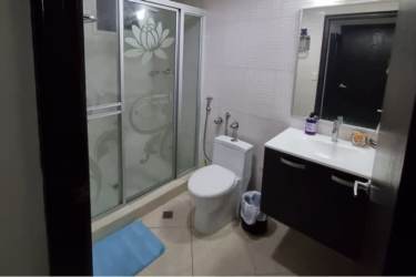Contemporary bathroom with glass shower, vanity and modern fixtures Playa Corona San Carlos