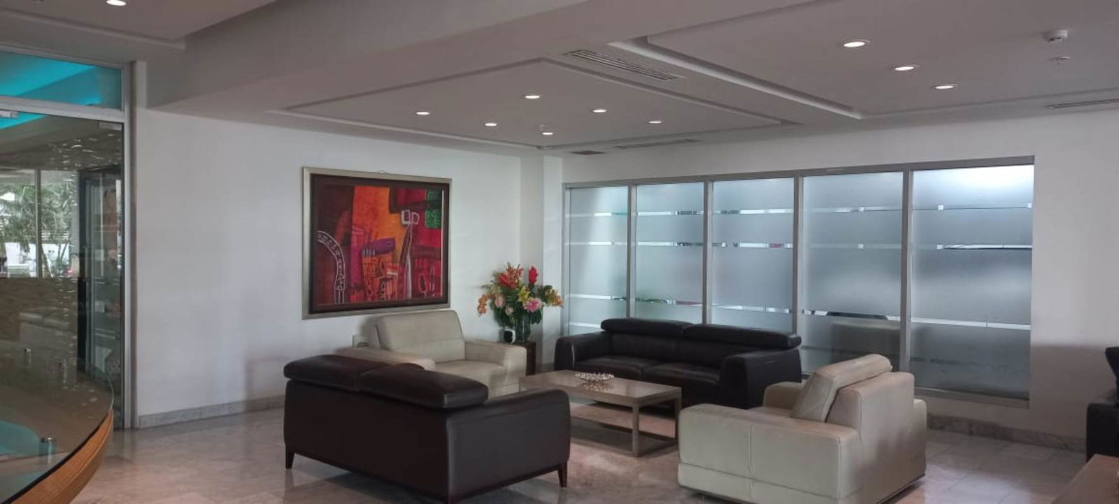 Modern glass façade high-rise PH GrandBay Tower along Avenida Balboa Panama City