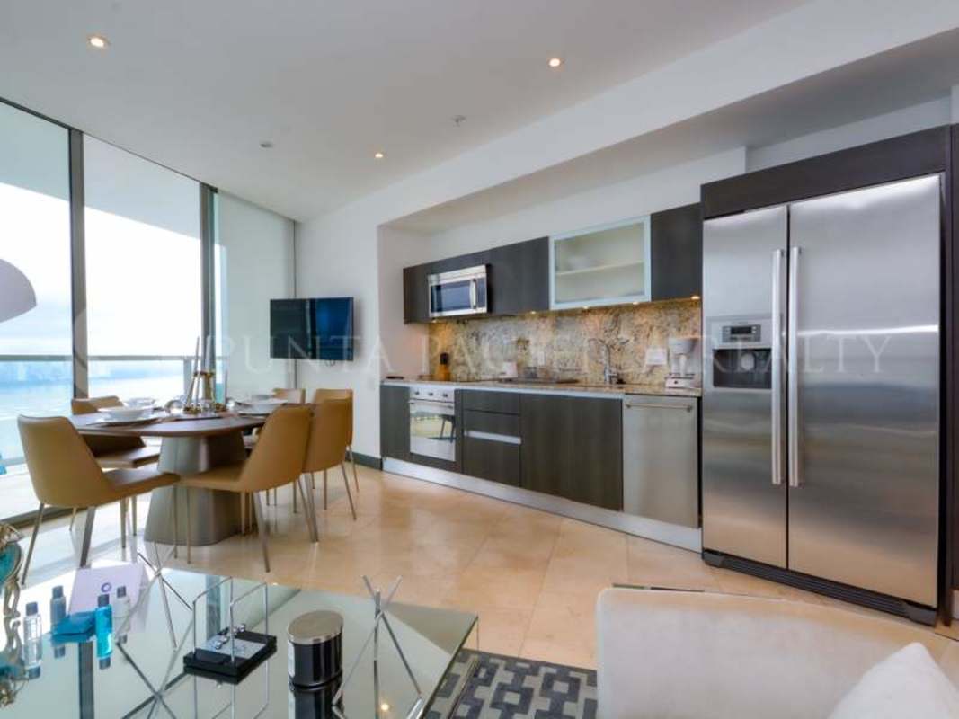 Spacious master bedroom with panoramic views Punta Pacífica JW Marriott Panama