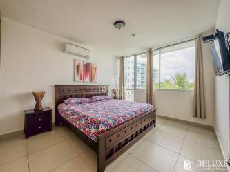 Master bedroom with pool view balcony and ample light PH Coral Park Playa Blanca Panama