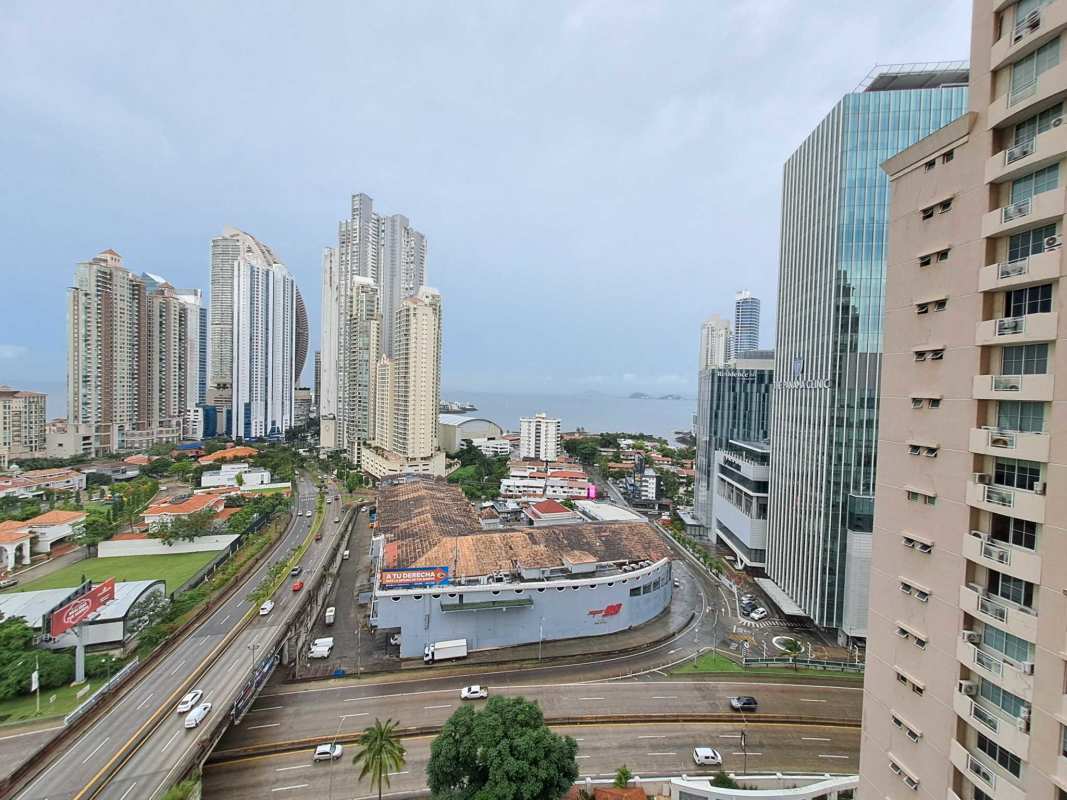 Dining area with skyline views Punta Pacifica Panama in PH Costa Pacifica