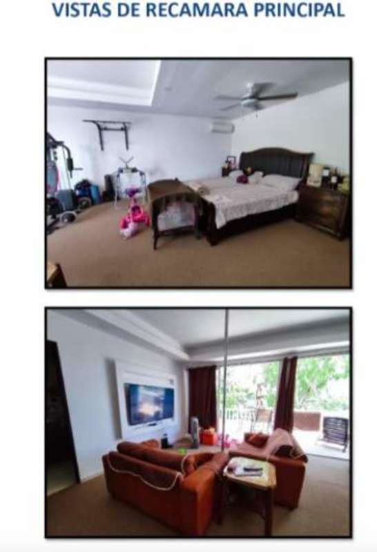 Private swimming pool with artificial grass and sun deck area El Doral Panama City house for sale