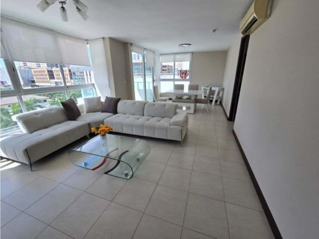 Master bedroom with tile floors, large windows, balcony PH Soho Tower Costa del Este Panama