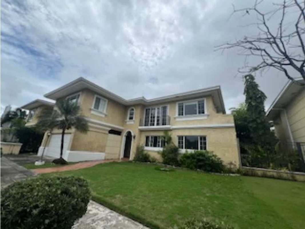 Luxury Mediterranean revival style house with garage, lawn, landscaping in PH Costa Dorada Santa Maria Panama