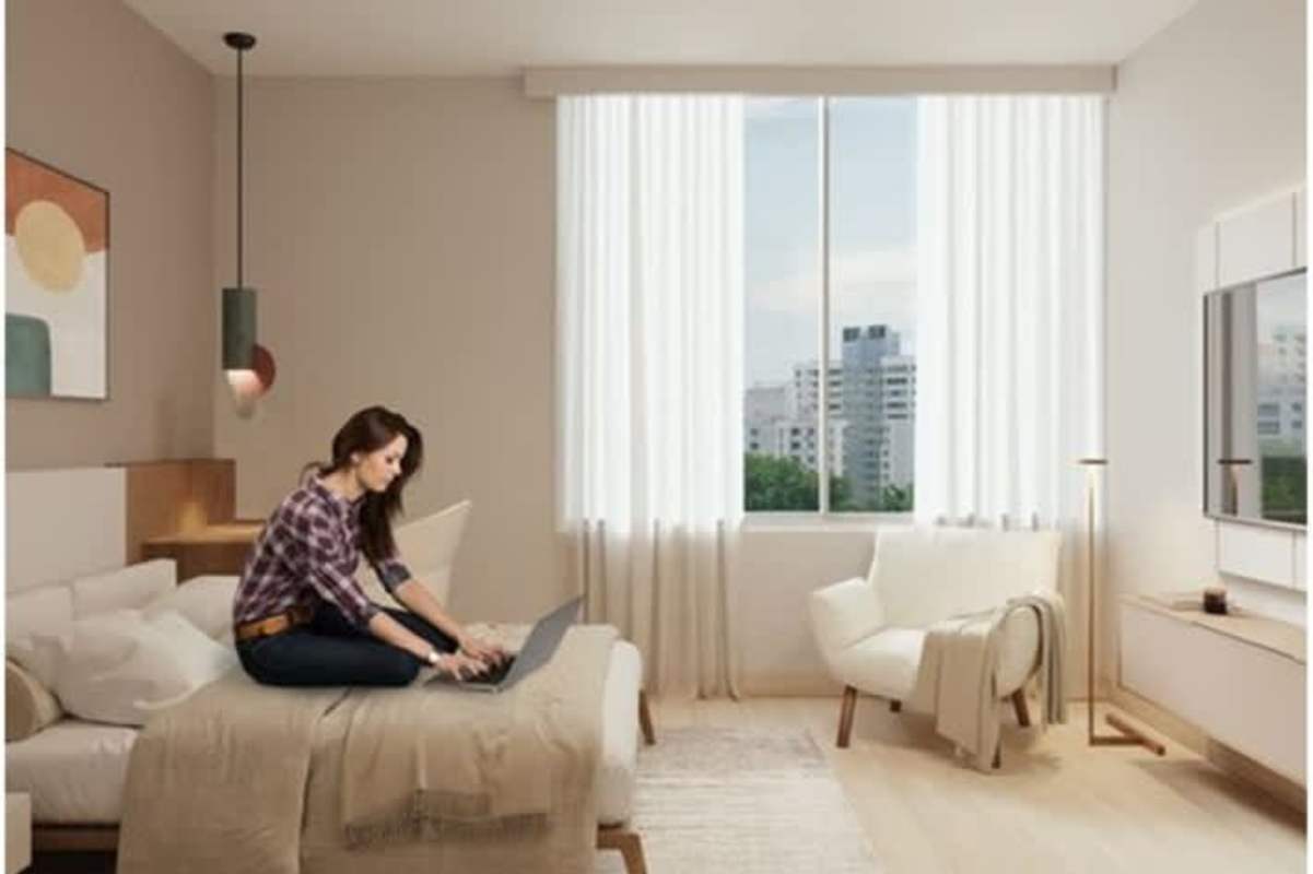 Master bedroom spacious and bright with skyline backdrop Edison Park Panama