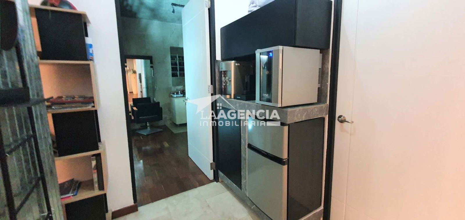 Luxury bathroom with double sinks, shower, closet in Trump Ocean Club Penthouse Panama