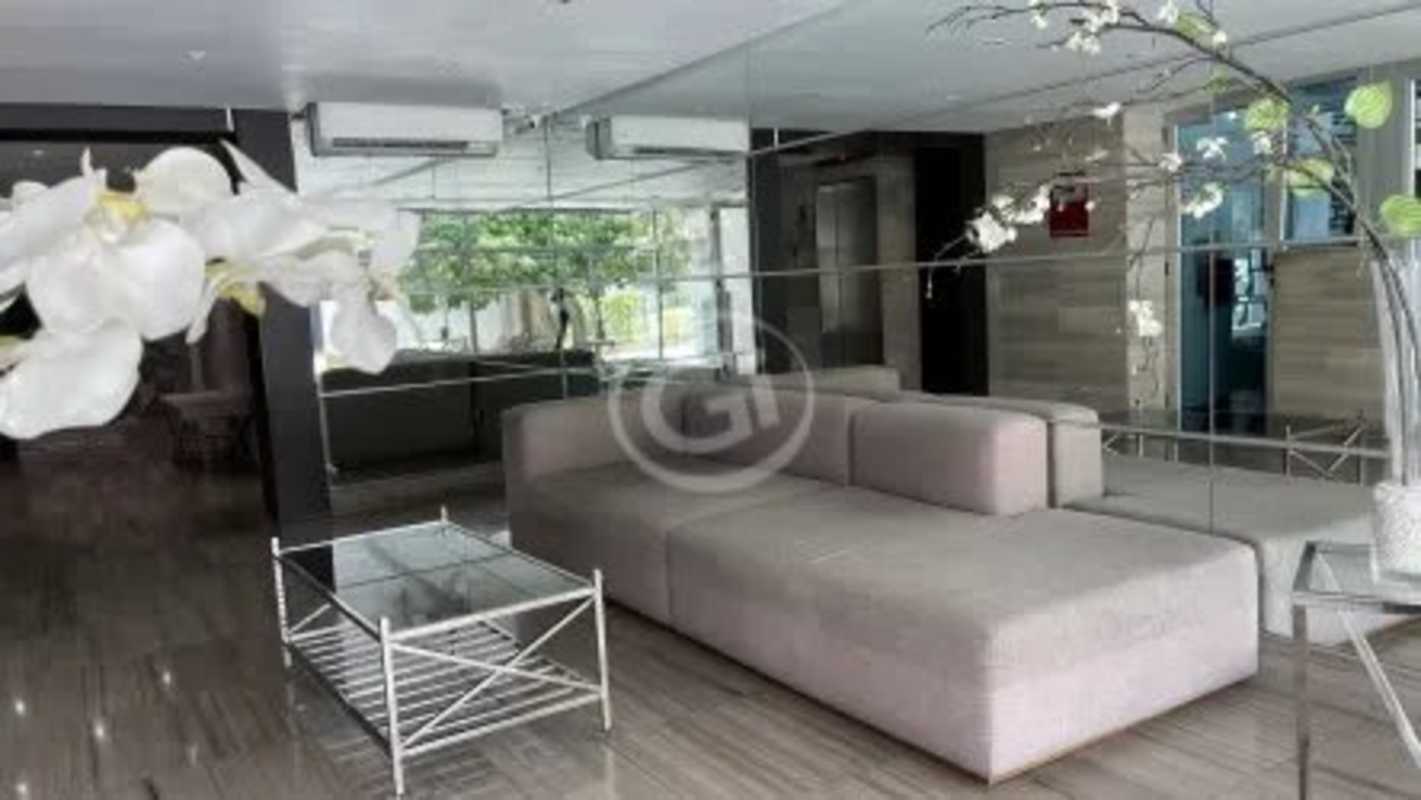 Minimalist bedroom with brown bedding, large window at PH Mont Royale El Cangrejo