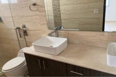 Modern kitchen with granite countertop and double stainless sink house for rent in Costa Verde Panama