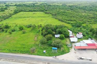 Panoramic aerial commercial highway land Penonomé Coclé Panama