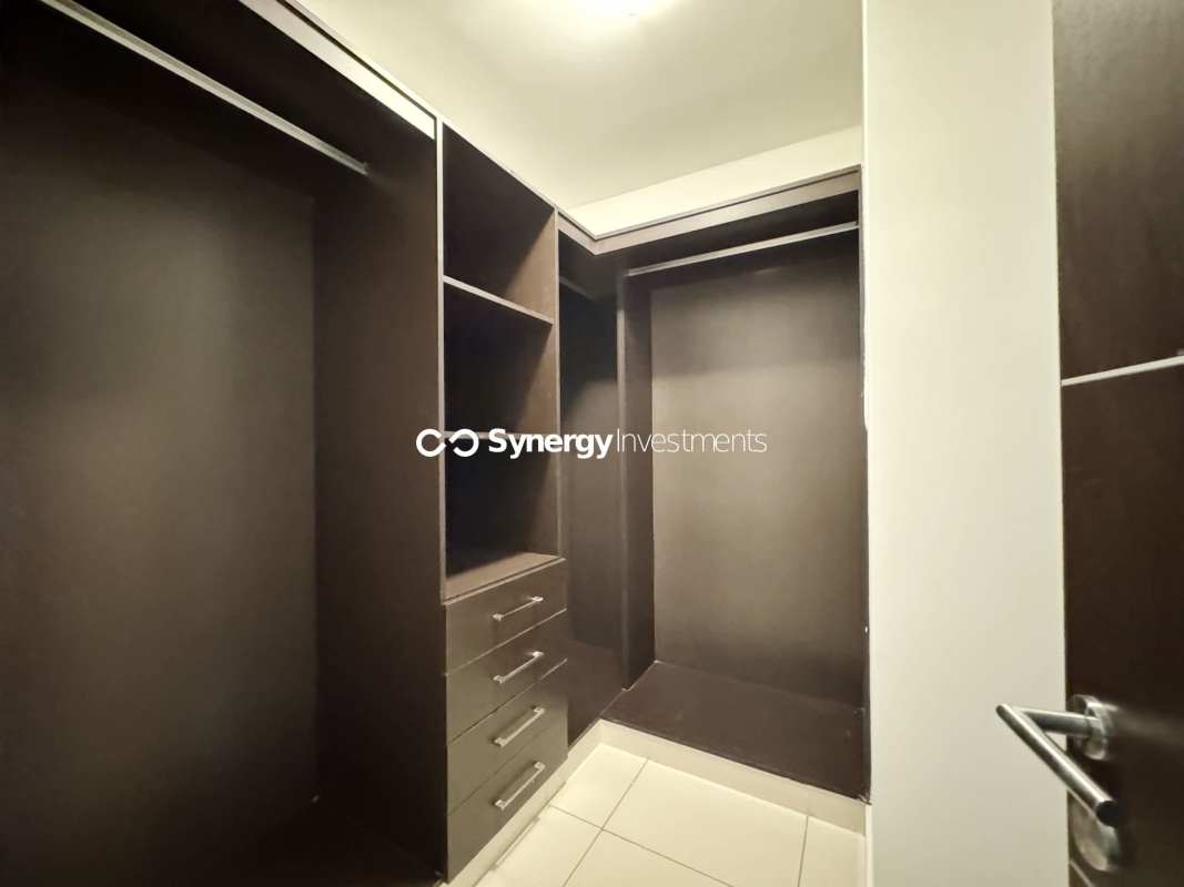 Spacious walk-in closet with modern shelving in PH Allure at the Park Avenida Balboa Panama