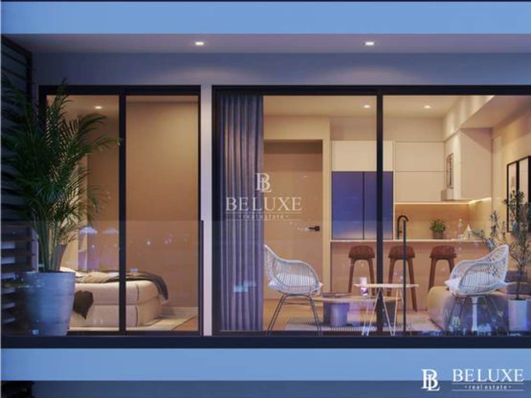 Balcony on PH The Hub luxury condo overlooking Panama skyline from San Francisco