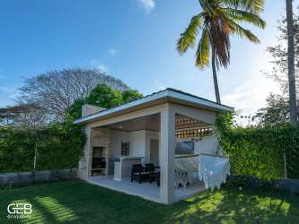 Covered patio area with barbecue and dining in Los Villas 2 La Villa de Los Santos Panama