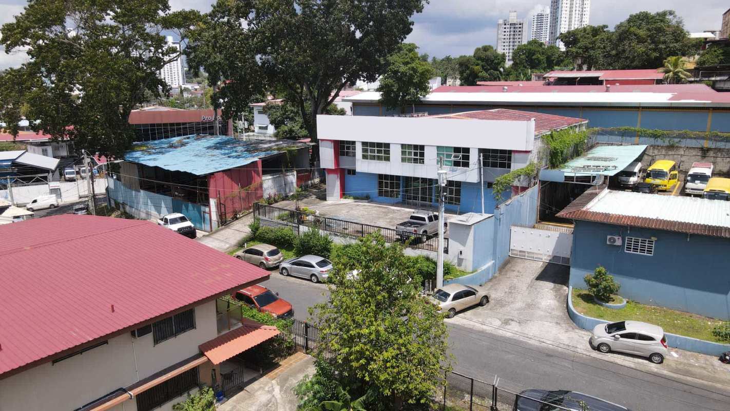 Street view commercial complex with gated fence in Hato Pintado close to via España Panama