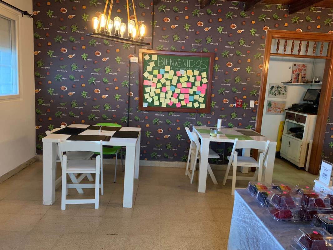 Industrial kitchen with exhaust hood and food prep stations in commercial space Panama