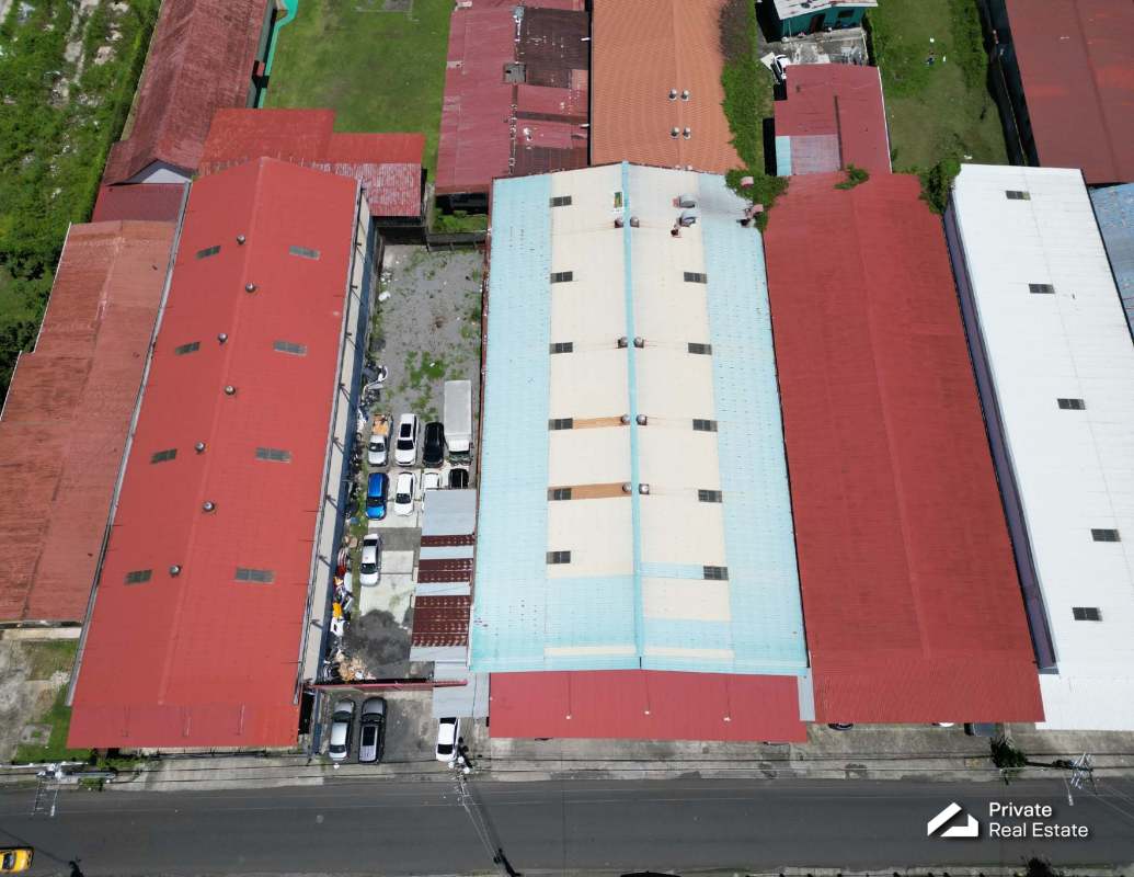 Group of connected warehouse units in industrial zone Rio Abajo Panama City