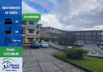 Furnished apartment with open granite kitchen, wood cabinetry, bar seating in Boquete Panama