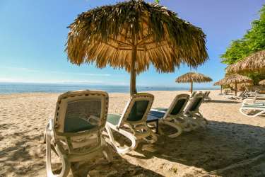 View from terrace of swimming pool and Mantarraya Golf Course in Costa Blanca Río Hato Panama