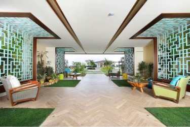 Contemporary open kitchen with granite and appliances at Perlamar Casamar San Carlos Panama