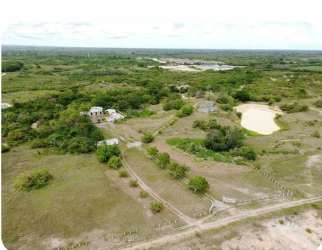 Aerial rural property with open land, small ponds and greenery Miraflores Penonomé Coclé Panama