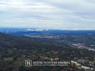 Aerial photograph highland mountain terrain land for sale Boquete Chiriquí Panama