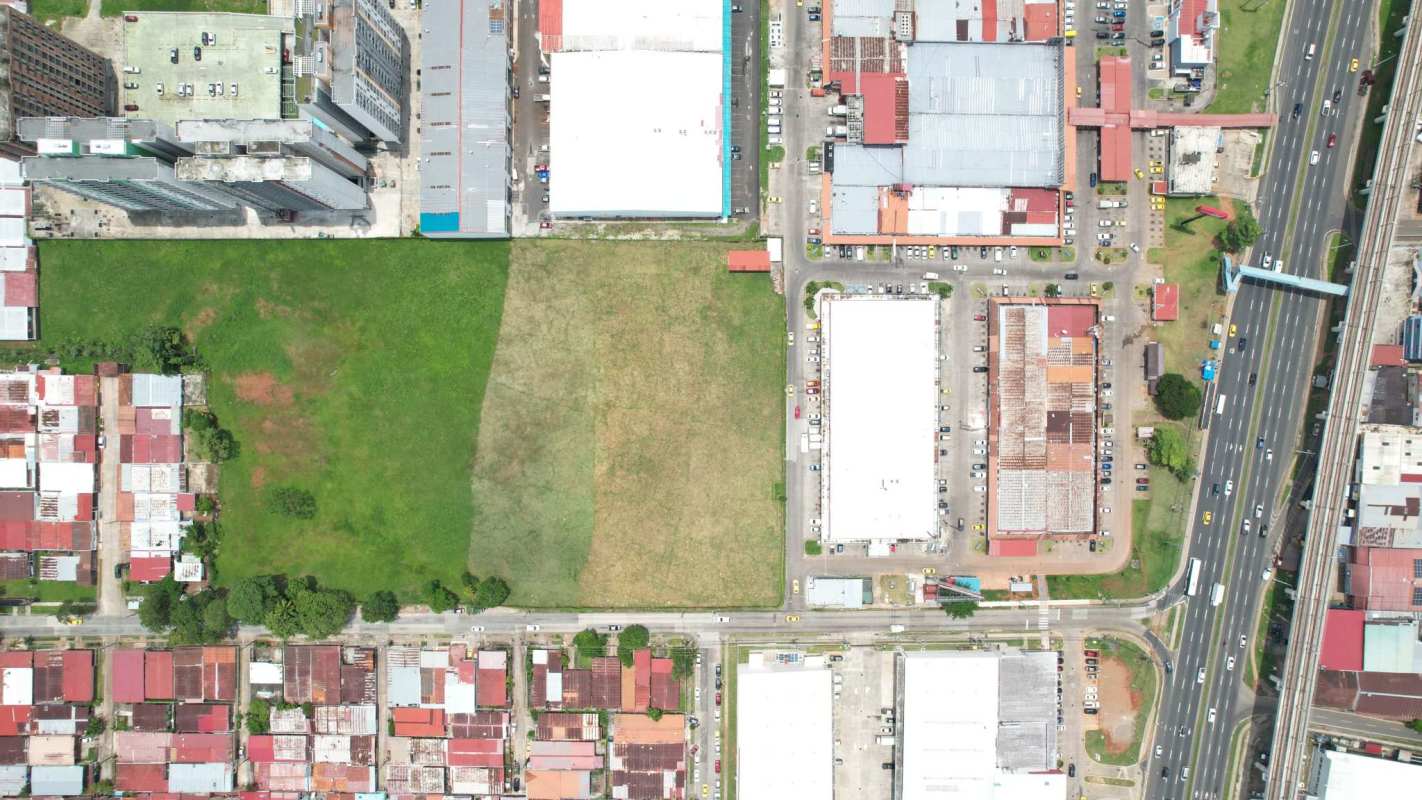 Proposed design rendering showing soccer fields, parking, stands and commercial units Don Bosco Panama