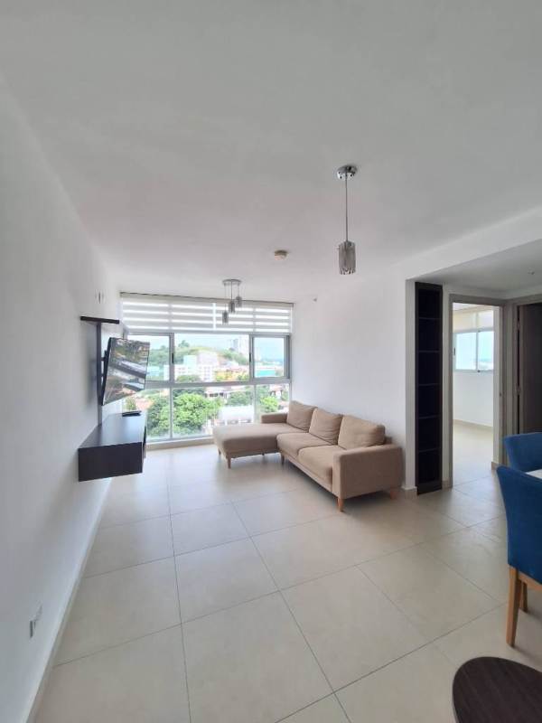 Furnished master bedroom with air conditioner and closet PH Riverwalk Panama City