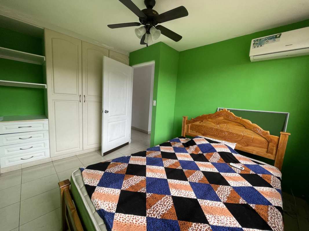 Living room sliding door to patio tile floors ceiling fan Dorado Lake Panama