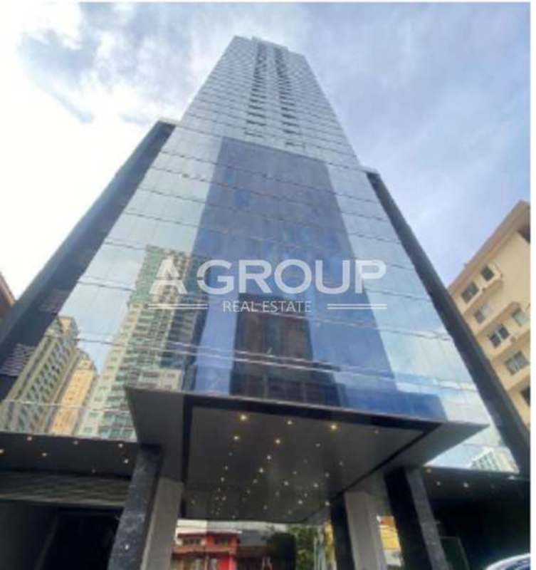 Modern high-rise facade of PH Park City in Obarrio with glass reflective windows Panama City