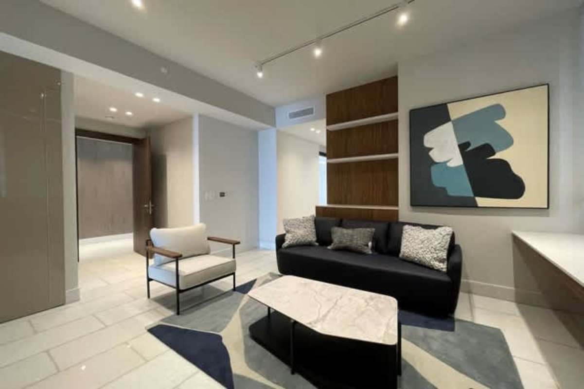 Modern infinity pool overlooking Pacific Ocean at PH Ocean Front in Punta Paitilla Panama City