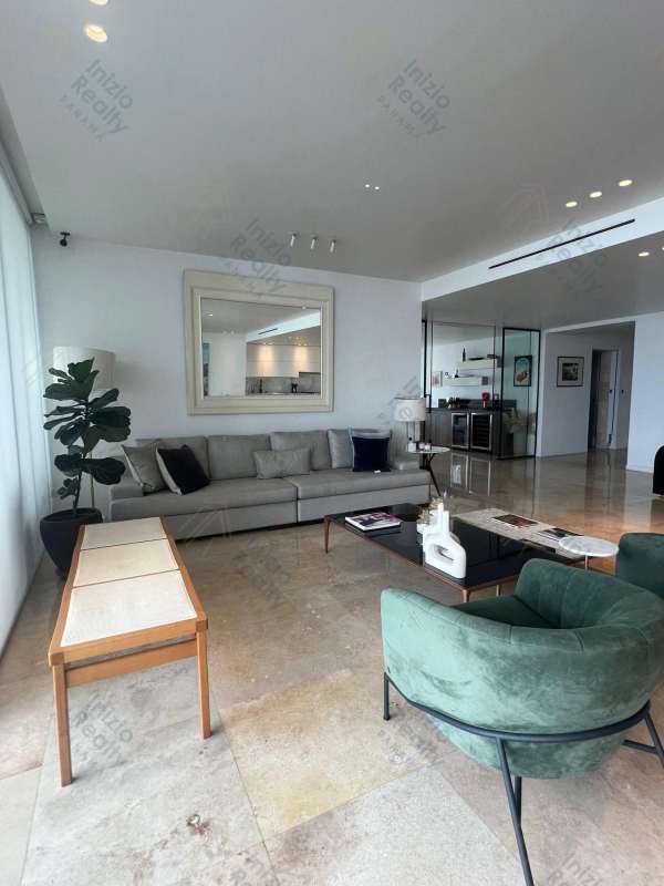Contemporary living room with panoramic Pacific view PH Ocean Sky Coco del Mar Panama