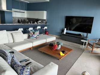 Modern bathroom with glass-enclosed shower and designer finishes Playa Escondida Portobelo Panama