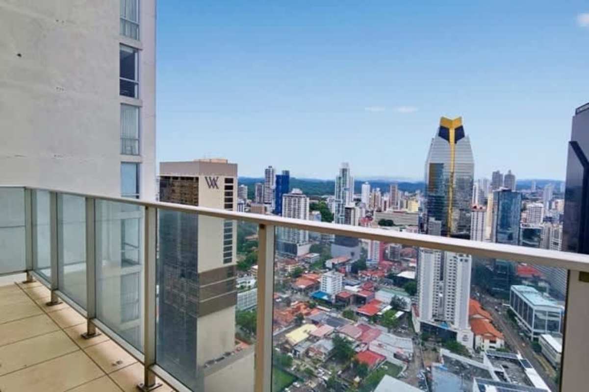 Modern bathroom with glass-enclosed shower in PH Waters on the Bay Panama