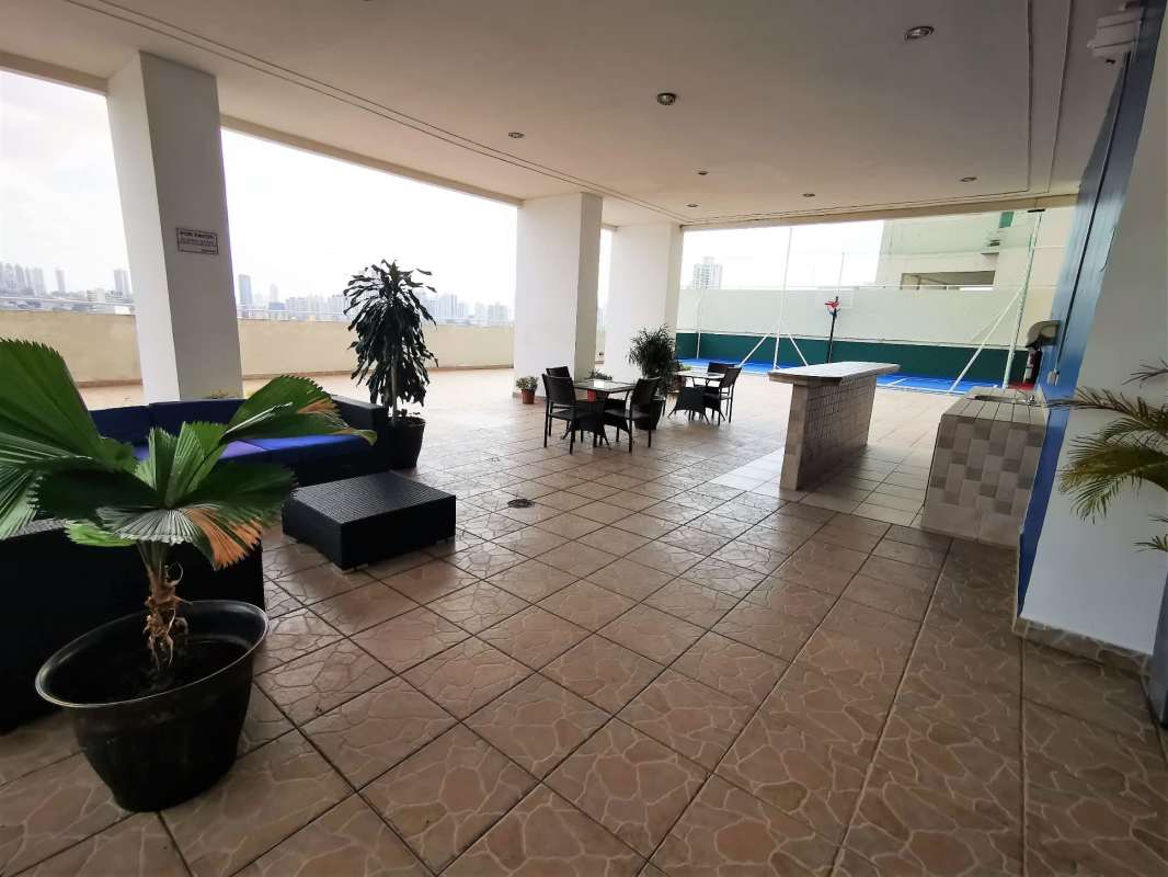 Children's playground with swings and slide at PH Edison Park Panama City