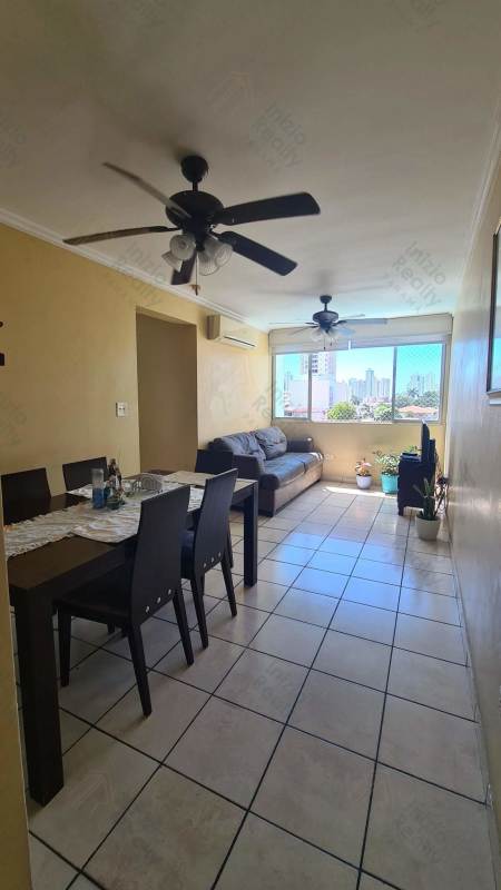 Children's playground with poolside and residential tower in PH Plaza Valencia Panama