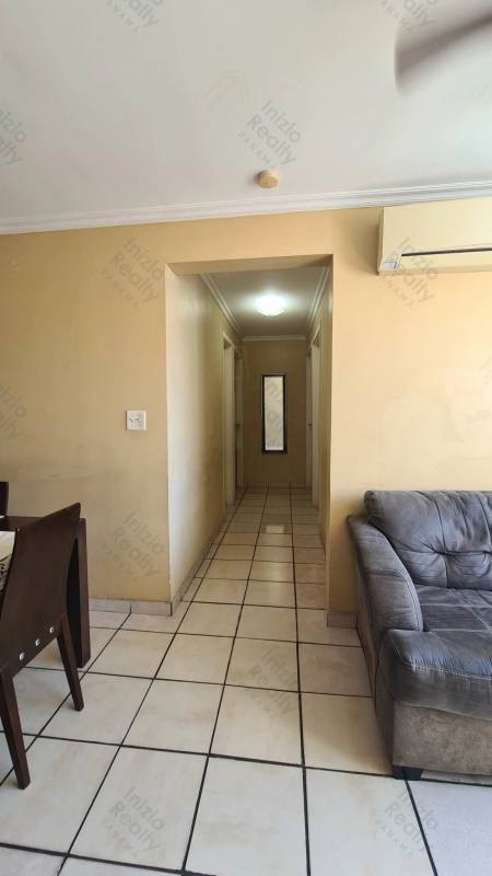 Contemporary living dining room tiled floor window view PH Plaza Valencia Panama